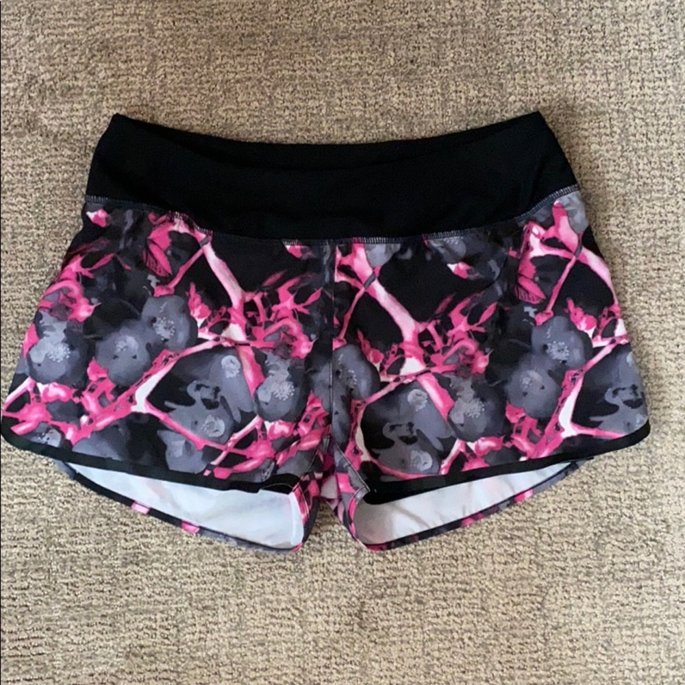 Mondetta Pink Floral Athletic Shorts